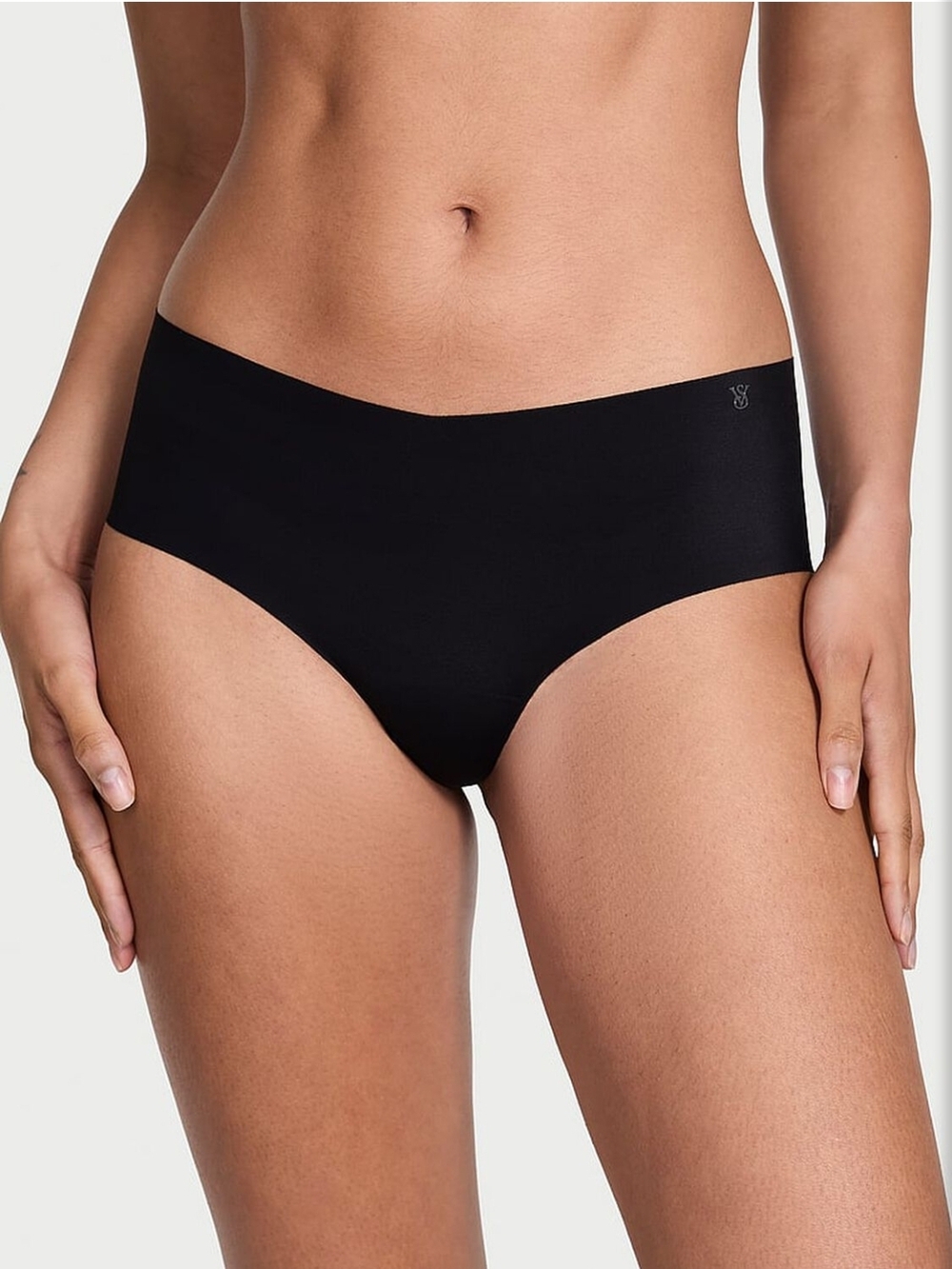 3 Pack Victoria's Secret Black And Tan Seamless Hipster Panty
